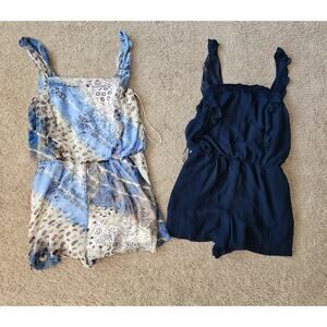 Vera Wang Princess Lined Romper Juniors Large Boho (Lot of 2) bundle